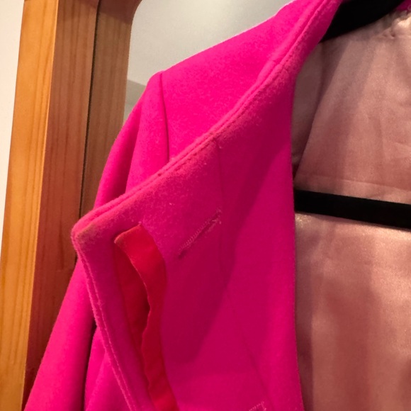 J. Crew Vibrant Pink Trench Coat with Bow Detail - Picture 5 of 7